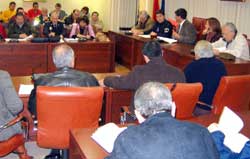 reunión donde se abordó el tema de la Junta de Seguridad de Carnaval