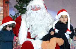 Two little one with Santa